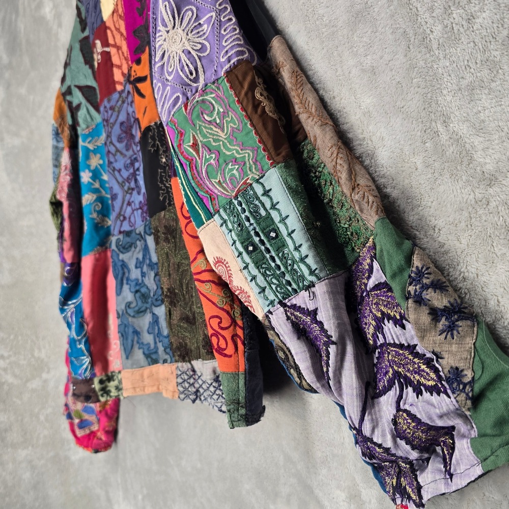 Sacred Threads Patchwork Boho Jacket Women S / M … - image 9